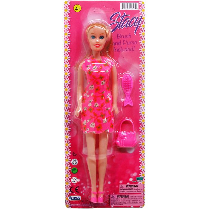 48 Wholesale 11.5" Stacy Doll W/ Accss On Blister Card, Assrt Outfits