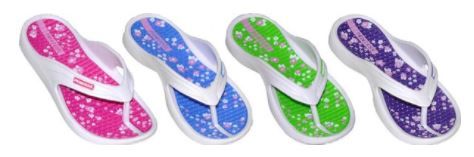 48 Pairs of Girls Assorted Color Flip Flop