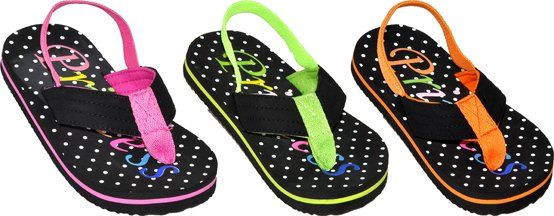 48 Pairs of Girls Assorted Color Flip Flops
