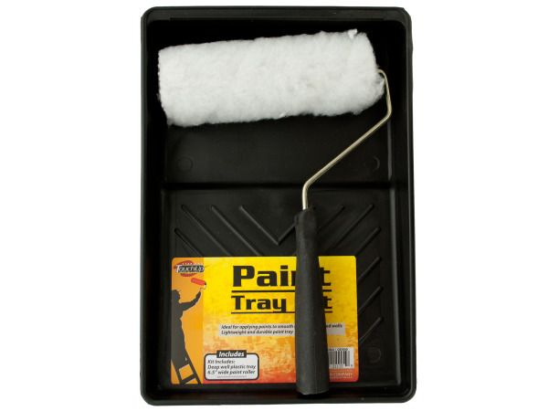 24 Pieces of Paint Roller & Tray Kit