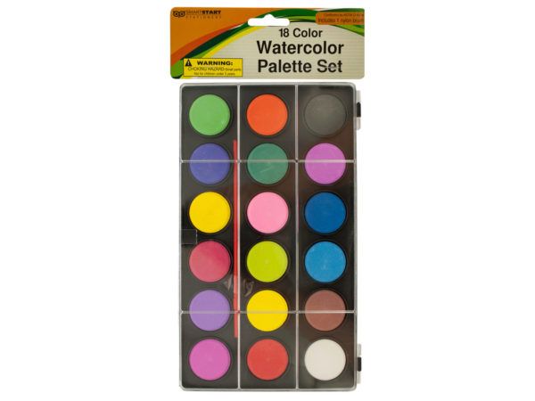 36 Pieces of Watercolor Paint Palette Set With Brush