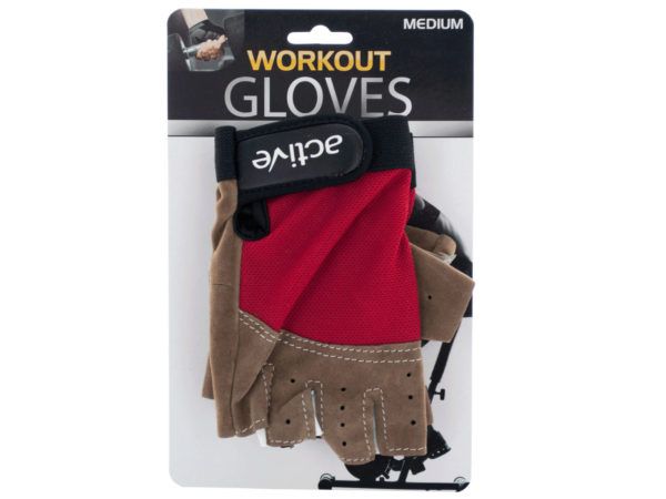 12 Wholesale Medium Size Breathable Workout Gloves