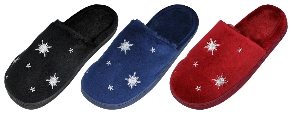 36 Pairs of Ladies Starry Fuzzy Slippers