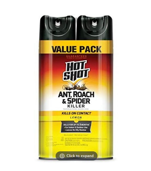 6 Pieces of Hot Shot Ant & Roach Killer Spray 17.5 Oz 2 Pk Lemon