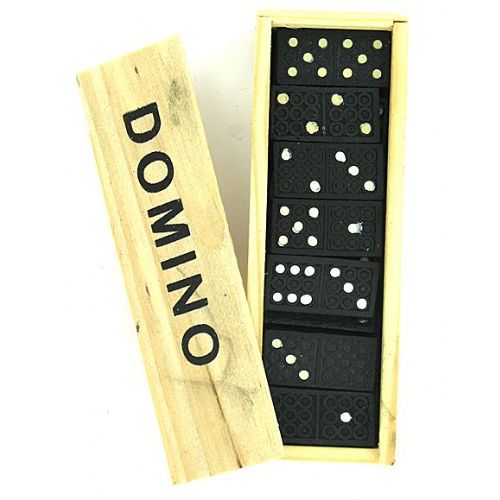 90 Pieces Domino Set In Wooden Box - Dominoes & Chess