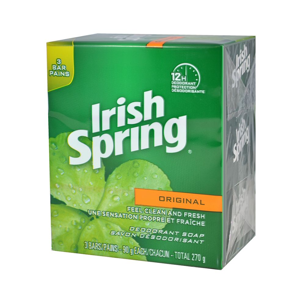 18 Wholesale Irish Spring Bar Soap 3.2 Oz Pk Original at 