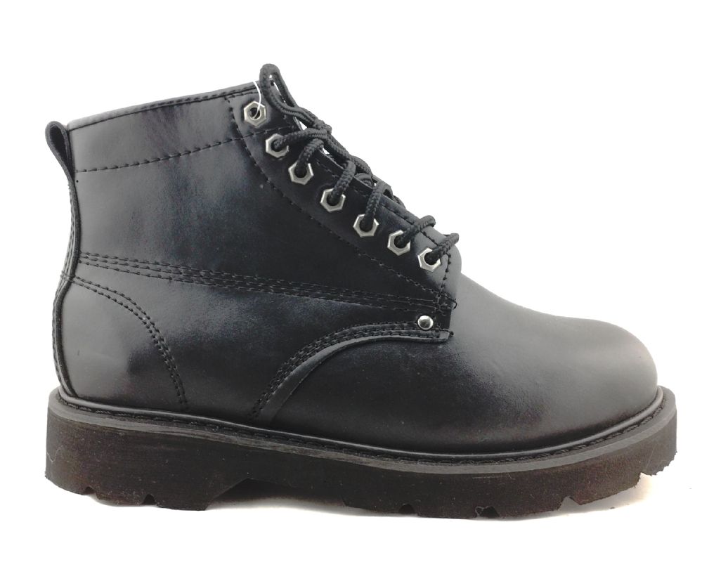 12 Wholesale Men's Genuine Leather Boots Black Sizes 6-15 Open Stock
