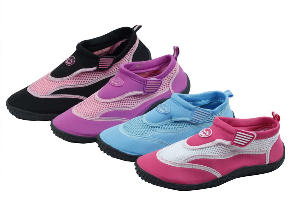 36 Wholesale Women's Assorted Color Aqua Socks / Water Shoes