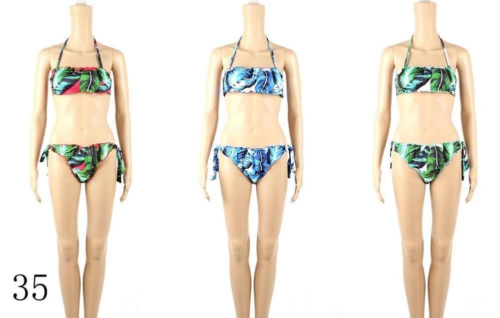 48 Pieces of Womans Assorted Printed 2 Piece Bathing Suit