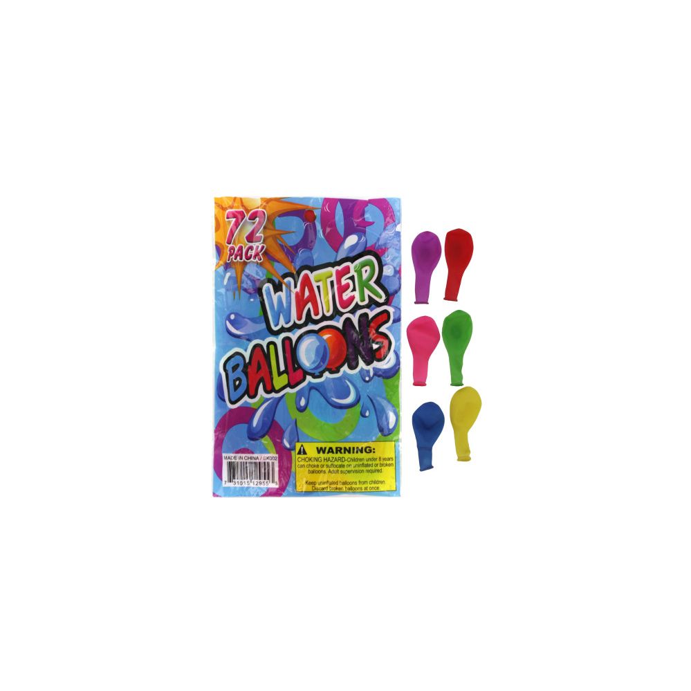 72 Wholesale 72 Pack Water Balloons