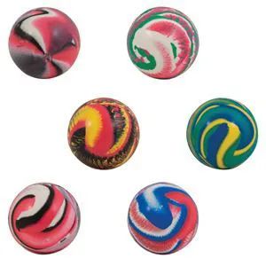 100 Wholesale 45mm Swirled HI-Bounce Balls