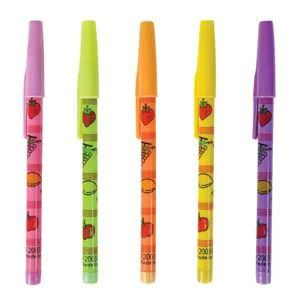  Fruit Scented Push Point Non Sharpening Pencils Set of 10,  Multicolor : Office Products