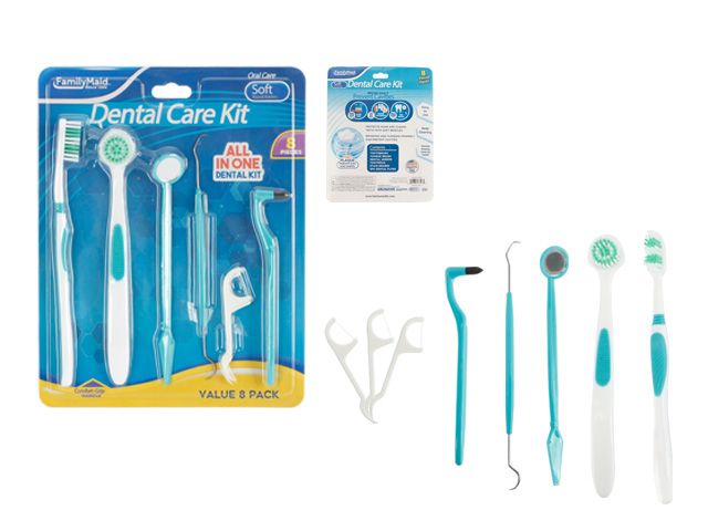 96 Sets of 8 Piece Dental Care Kit