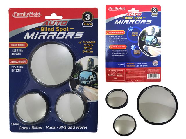 96 Pieces of 3 Piece Auto Blind Spot Mirrors
