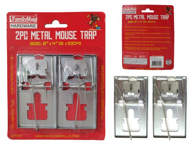 96 Pieces of 2 Piece Metal Mouse Traps