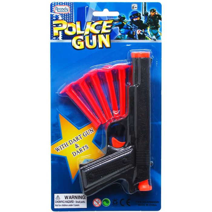 72 Wholesale Toy Gun With Five Piece Soft Darts On Blister Card