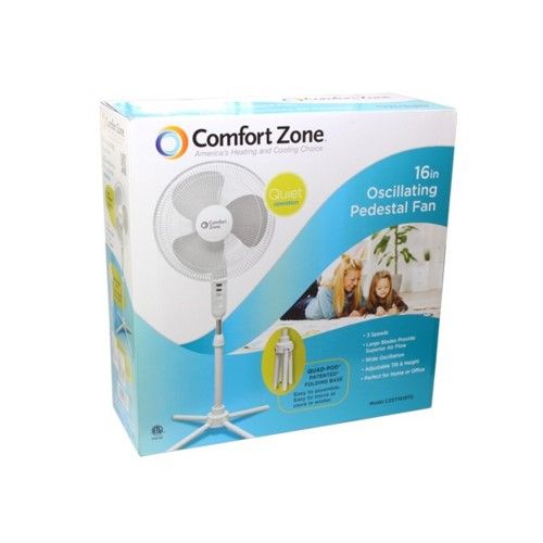 4 Pieces of 16" White Floor Stand Fan