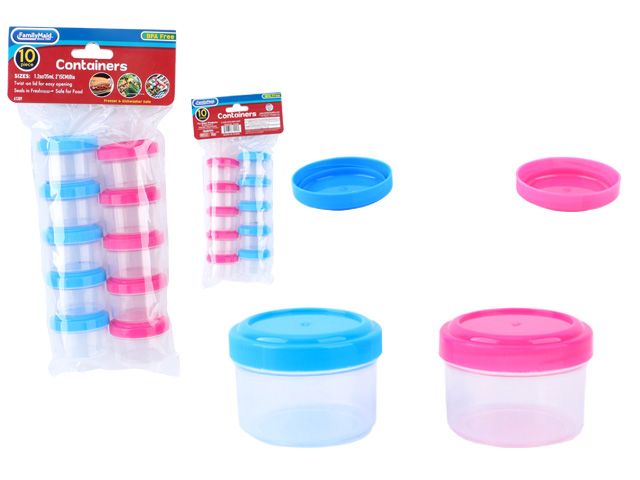 96 Pieces of 10 Piece Storage Container With Screw Top Lids