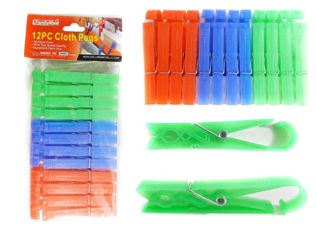 96 Pieces of 12 Piece Clothespins With Clip