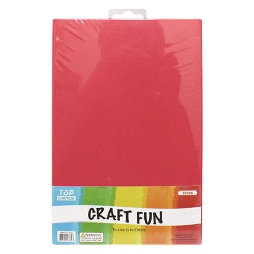 96 Pieces of Eva Craft Fun Sheets In Red