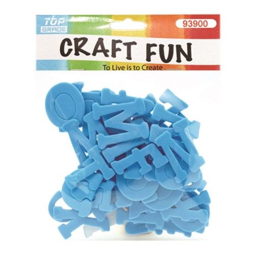 96 Pieces of Craft Fun Baby Blue Letters
