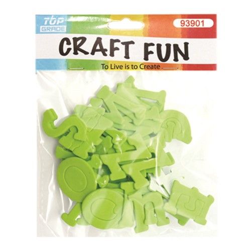 96 Pieces of Craft Fun Green Letters