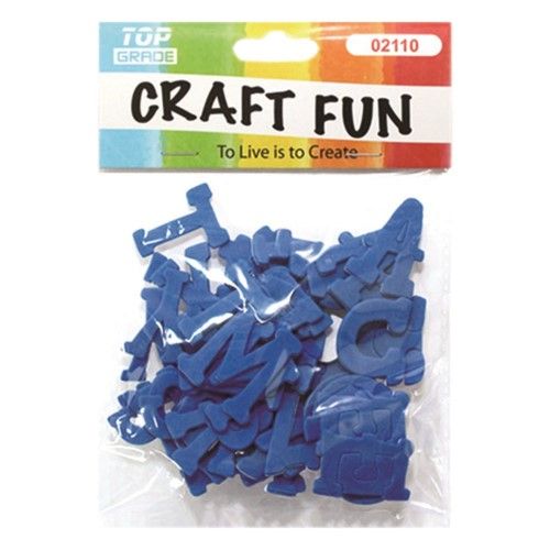 96 Pieces of Craft Fun Blue Letters