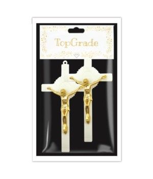 144 Pieces Gold Cross Two Count - Baby Shower