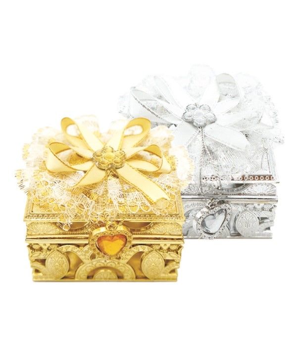 144 Wholesale Jewelry Box Silver And Gold