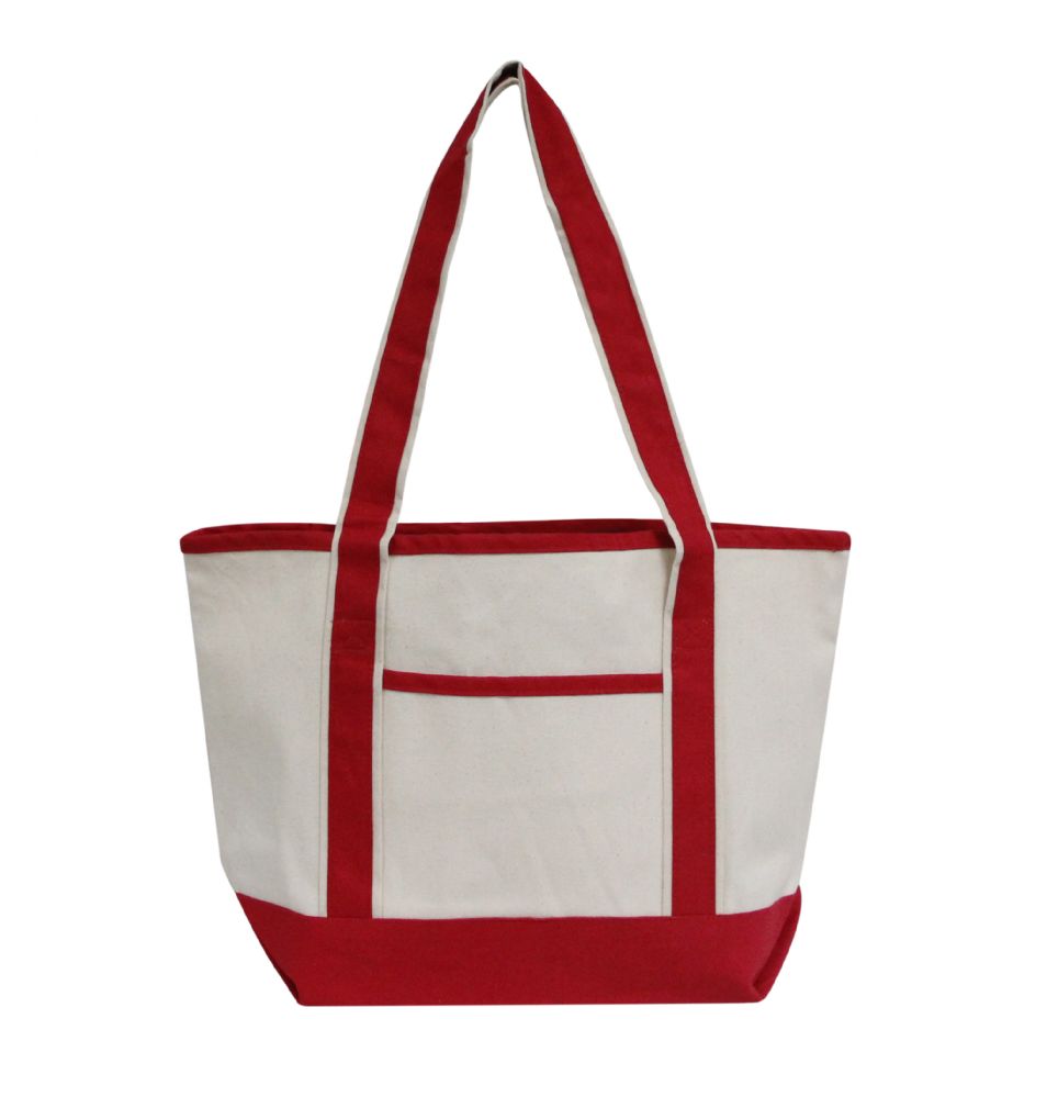 72 Wholesale Promotional Heavyweight Medium Boat TotE-Red