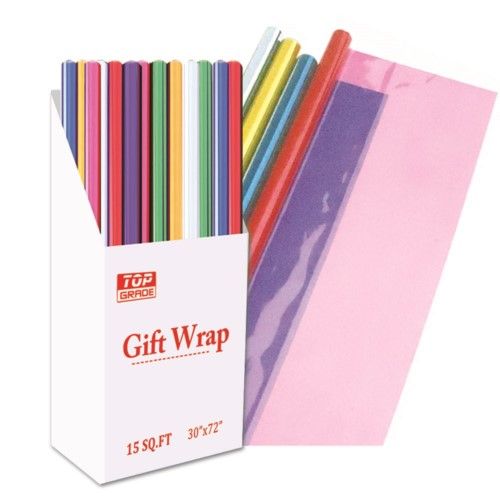 72 Pieces of Cello Assorted Color Gift Wrap