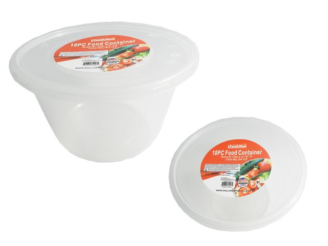 48 Wholesale 10pc Rd Disposable Food Containers