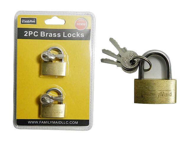 2pc. Gold Lock and Key Set