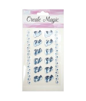 144 Wholesale Craft Magic Sticker Baby Feet Blue