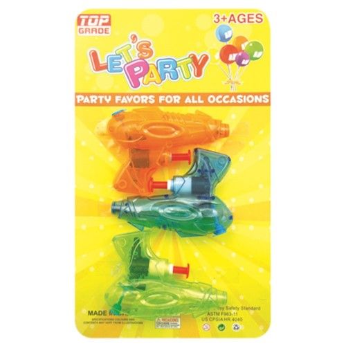 96 Wholesale Party Favor Three Piece Water Guns