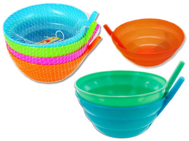 48 Pieces of 4pc Bowls With Straw