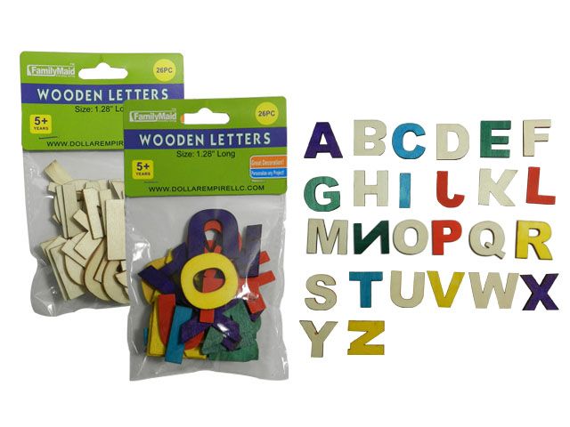 144 Pieces of 26 Piece Craft Wooden Letters