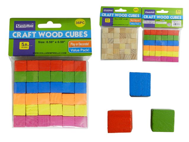 96 Pieces of 36 Piece Cube Craft Wood