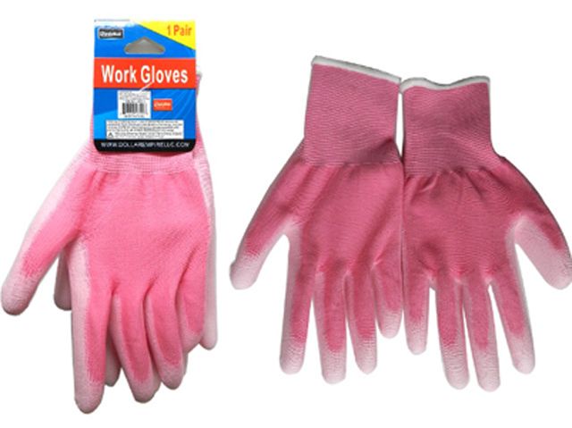 144 Wholesale Rubber Grip Cotton Work Gloves