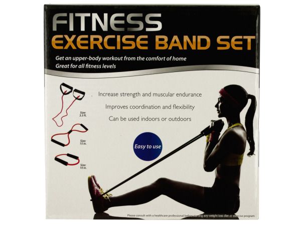 6 Pieces of Fitness Exercise Band Set With Storage Bag