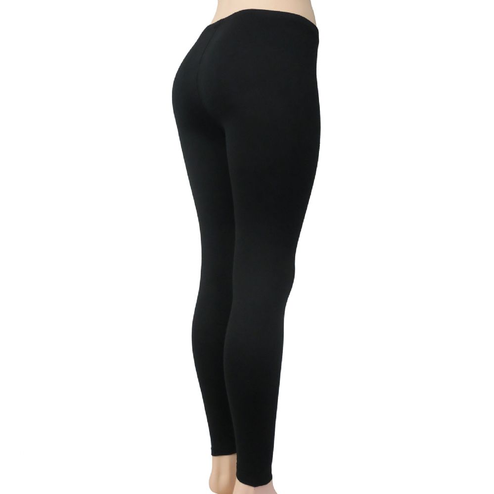 60 Wholesale "soft Feel" Full Length Leggings In Black. Free Sized Where One Size Fits Most! In Black