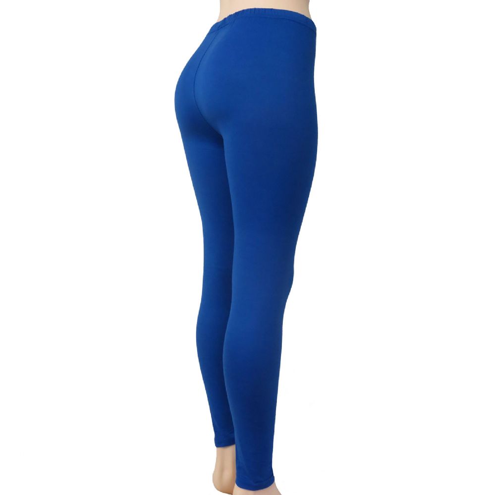 60 Pieces of Soft Feel Full Length Leggings In Black. Free Sized Where One Size Fits Most! In Royal
