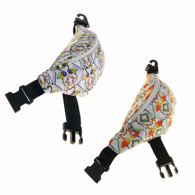 24 Pieces of Wholesale Fanny Pack In Flamingo Print