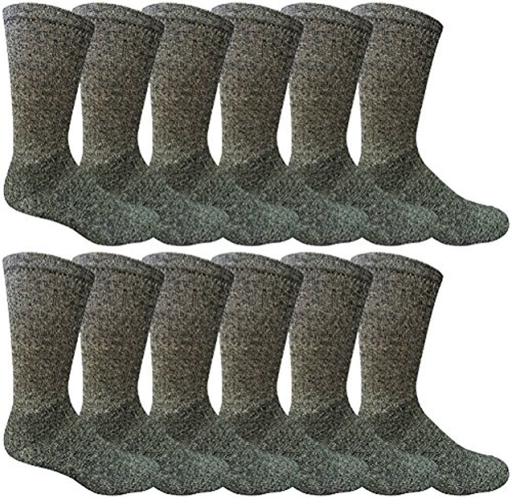 12 Pairs Value Pack Of Wholesale Sock Deals Mens Ringspun Cotton 2tone Twisted Socks, Navy Blue