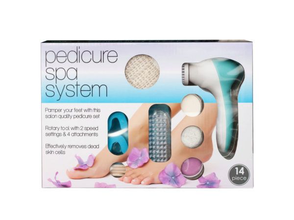 3 Pieces of Pedicure Spa System Set With Spin Brush