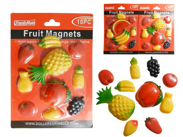 96 Pieces of 10 Pc Fruit Magnets