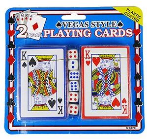 36 Pieces of 2 Pack Vegas Style Playing Cards & Dice