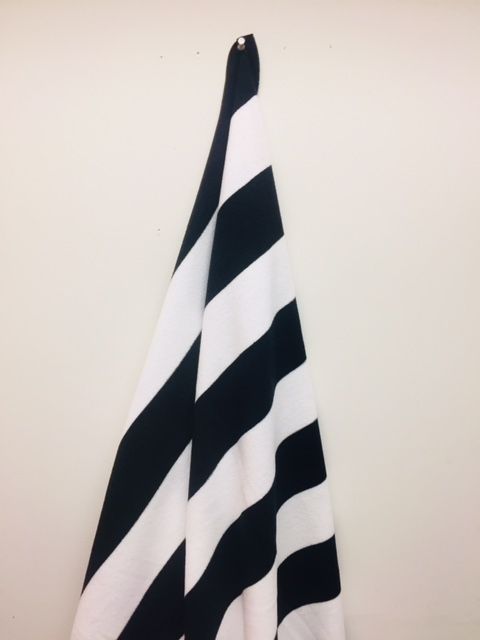 12 Wholesale Black And White Cabana Striped Beach Towel - at -  wholesalesockdeals.com