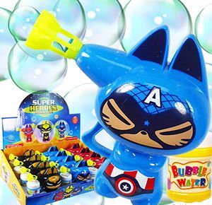 48 Wholesale Friction Powered Super Heroes Bubble Guns