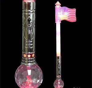 12 Pieces of Flashing American Flag Wands